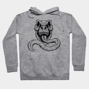 T-Rex Tongue - Lineart Hoodie